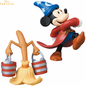 Broom, Mickey Mouse (No.690 Mickey Mouse & Broom), Fantasia, Medicom Toy, Pre-Painted